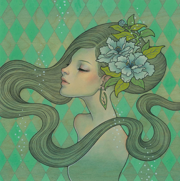 Audrey Kawasaki peppermint green