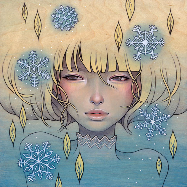 Audrey Kawasaki peppermint tan blue