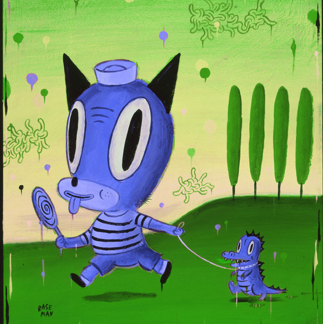 Gary Baseman green flat